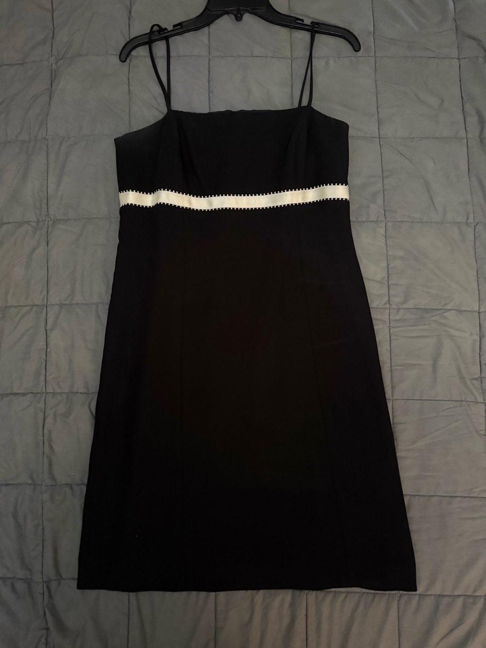 Ann Taylor black mini dress with white stripe, Size: 10P #party #formal